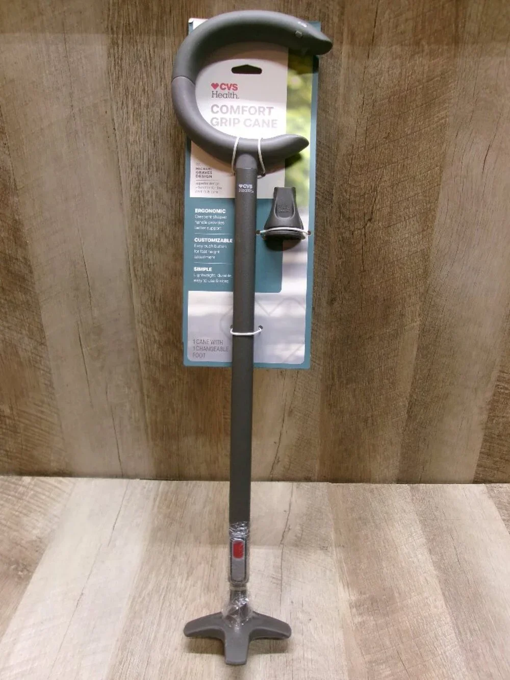 CVS Health Comfort Grip Cane – Michael Graves Design, Ergonomic - Picture 1 of 4